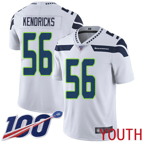 Seattle Seahawks Limited White Youth Mychal Kendricks Road Jersey NFL Football 56 100th Season Vapor Untouchable